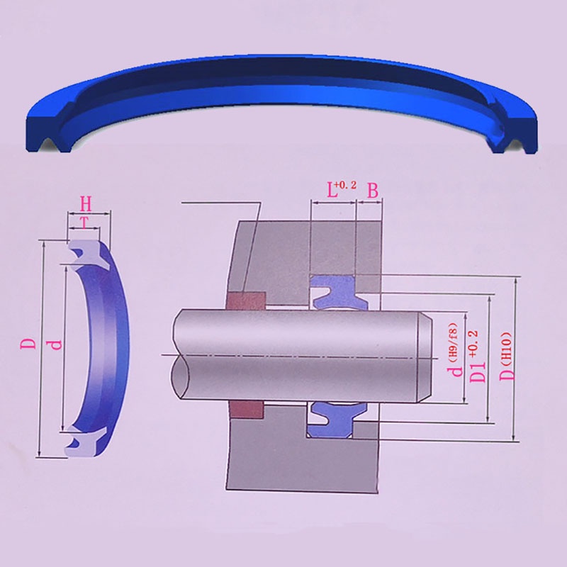 2 Chiếc Polyurethane Xi Lanh Thủy Lực Dầu DHS Series Trục Lỗ Chung Niêm Phong Vòng Đệm