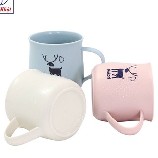 Cốc nhựa Hokori 350ml Việt Nhật chịu nhiệt tốt, Cốc uống nước màu sắc xinh xắn có quai cầm 6369 #A209