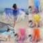 Khăn choàng đi biển GUSTAVA Khăn choàng Hijab Khăn choàng quấn đầu đi biển mùa hè Khăn choàng Sarong