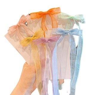 Set 2 Kẹp Tóc Nơ Ruy Băng Bản Nhỏ Cho Bé Gái HaminStore