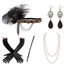 Flgo 1920 Vintage Cos-play Gatsby Trang Phục Dự Tiệc Phụ Kiện Bộ Mũ Đội Đầu Nữ