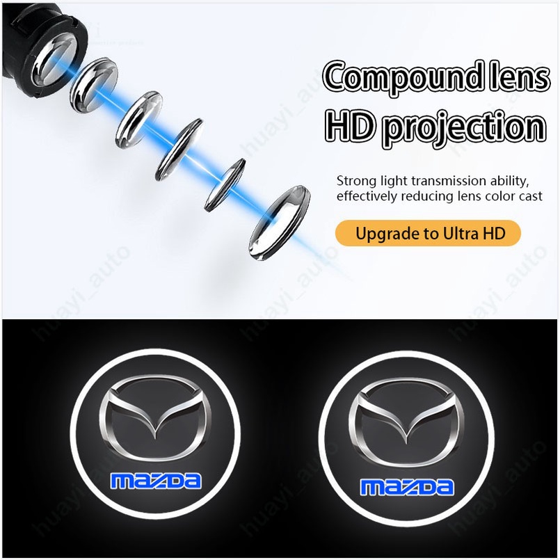 Đèn LED Chiếu Laser Chào Mừng Gắn Cửa Xe Hơi Mazda Cx-5 3 2 Cx-8 Cx-3 Cx-30 6 Bt-50 Mx-5 5 Rx8
