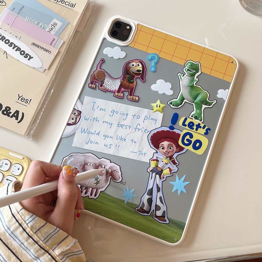 Ốp lưng cứng họa tiết người bạn thân nhất Tương thích với iPad 7 8 9 10th 11th A16 Air3 Air4 Air5 10.9 "Pro10.5 10.2" Pro11 Air11 M2 M3