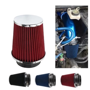 EDB * 76mm 3 Bộ lọc không khí lạnh Bộ lọc không khí hình nón tròn ô tô đa năng Bộ lọc không khí có thể giặt được
