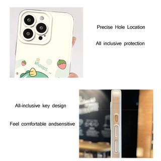 Sáng Tạo Mới Chúc May Mắn Khủng Long Bảo Vệ Ống Kính Mềm Trong Suốt Dành Cho IPhone 16 15 14 13 12 11 Pro ProMax XS XR XSmax Mini 7 8 + Plus SE 2020 Silicon Mềm Vỏ DCT
