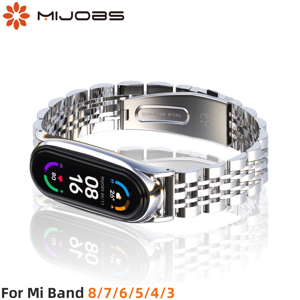 Dây đeo kim loại MIJOBS cho Xiaomi Mi Band Mi Band Mi Band Mi  Band Mi Band Mi Band Vòng đeo tay thông minh cho Xiao Mi Miband 