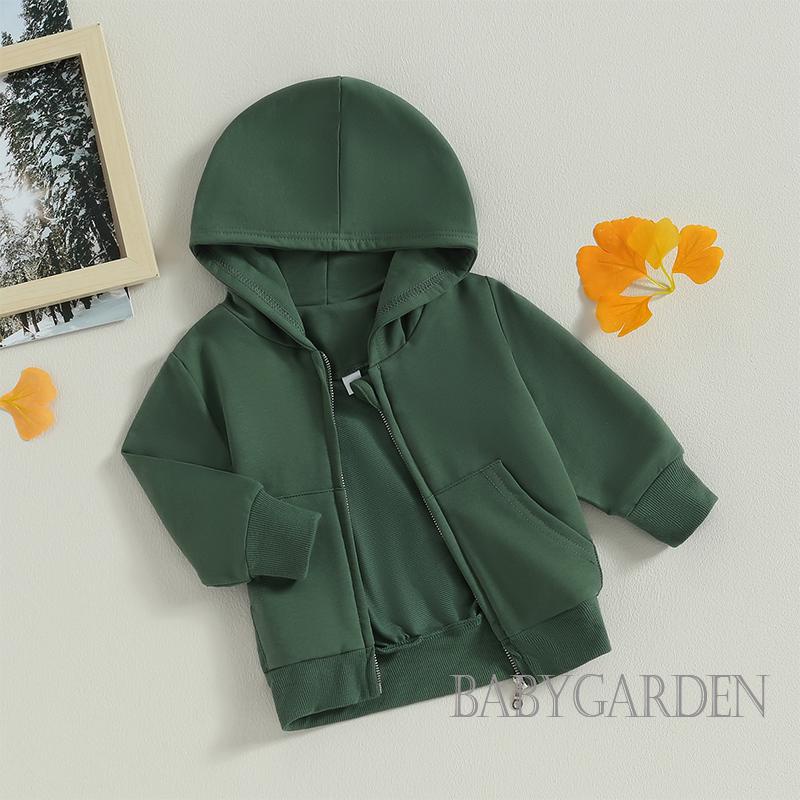 Áo Khoác Hoodie Tay Dài Màu Sắc Thời Trang Thu Đông Cho Bé 1-5 Tuổi