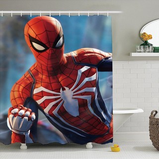 Màn tắm Người Nhện polyester chống thấm nước, trang trí phòng tắm, kèm móc