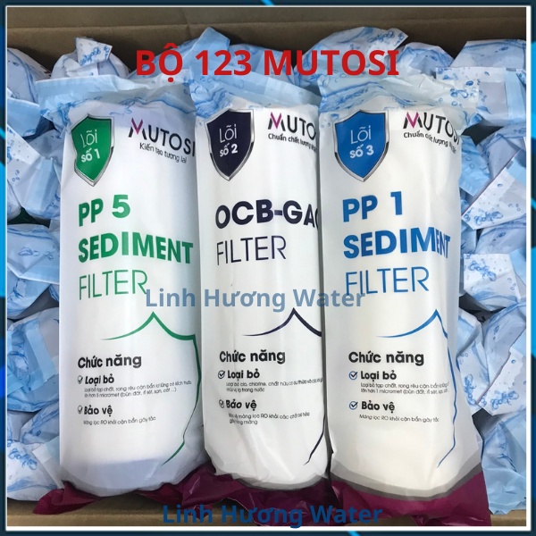 Bộ lõi lọc nước 123 Mutosi - Bộ 3 lõi lọc thô chính hãng | Shopee Việt Nam