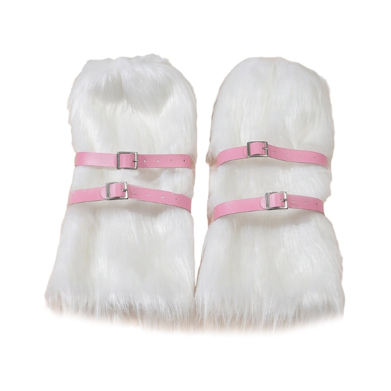 Dasbsug Lông Thú Giả Lông Thú Giữ Ấm Chân Lông Giày Cao Gót Boot Còng Bao Carnivals Boot Cover
