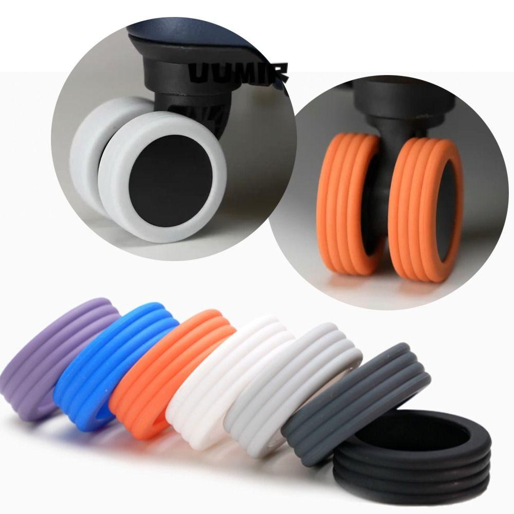 UUMIR set 4 / 8 Bánh Xe Silicon Bọc Bảo Vệ Vali Giảm Tiếng Ồn Tiện Dụng Khi Đi Du Lịch Ốp