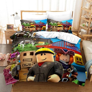 SQ2 Piggy Roblox 3in1 Bộ Chăn Ga Gối Chăn Ga Gối Nhà Phòng Ngủ Phù Hợp Với QS2