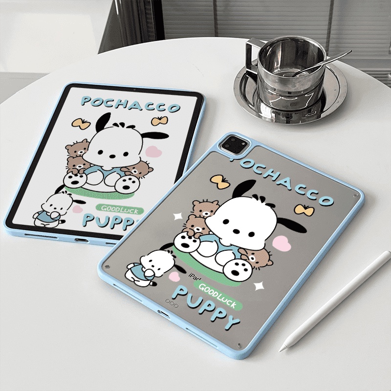 Vỏ nhựa Acrylic cứng Puppy và Pochacco họa tiết Vỏ tương thích với IPad 7 8 9 10th Air3 Air4 Air5 10.9 "Pro10.5 10.2" Pro11 Air11 A16 2025