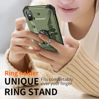 Ốp Điện Thoại Cứng Mỏng Chống Sốc Chống Rơi Kèm Móc Xỏ Ngón Cho iphone X Xs Max XR