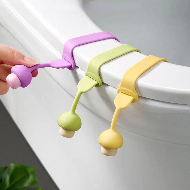 Dụng Cụ Nhấc Nắp Bồn Cầu Bằng Silicone Chống Bẩn Có Tay Cầm