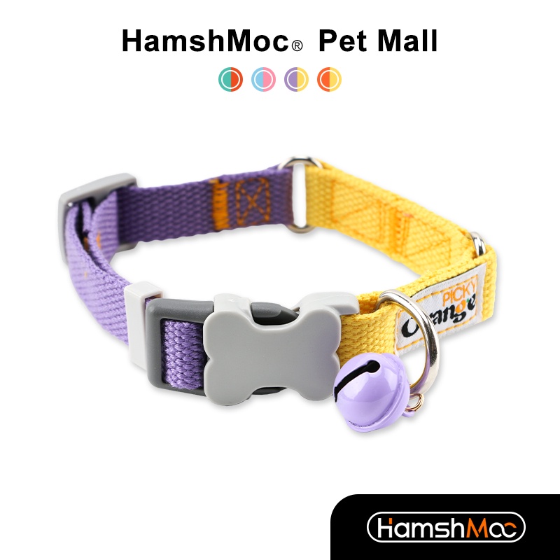 HamshMoc Có Thể Điều Chỉnh Cổ Chó Nhẹ Cổ Thú Cưng An Toàn Có Thể Điều Chỉnh Bền Thoải Mái Mềm Mại Có Chuông Cho Chó Nhỏ Vừa
