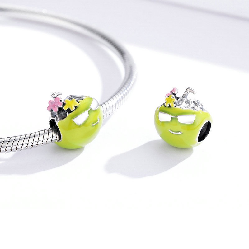 Hạt charm BAMOER bạc 925 kiểu trái cây thời trang