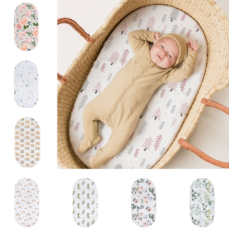 Jenniferab Đệm Bassinet Trang Bị Tấm Trẻ Sơ Sinh Cũi Giỏ Chăn Ga Gối Thảm Bao Bé Essential