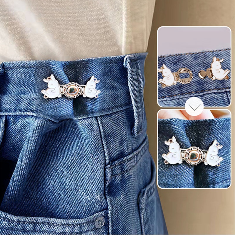 Nút Kim Loại Gắn Quần Jean Có Thể Tháo Rời Tiện Dụng DIY