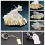 DWEL 100 Chiếc Giá Trang Sức Nhãn Trống Bán Lẻ Tiếp Liệu Thẻ Giấy Trang Sức Hangtags