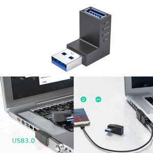 Bộ chuyển đổi BTM Usb 3 0 Nam sang Nữ 90° Khuỷu tay USB 3 0 Bộ chuyển đổi kết nối nhanh Thẳng lên xuống Trái phải Mở rộng khuỷu tay