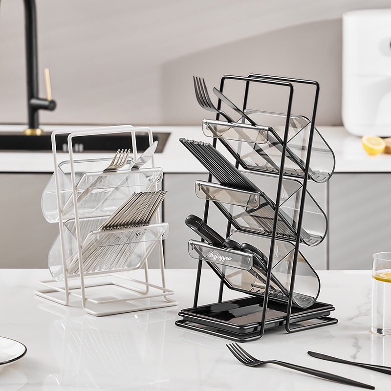 Bộ đồ ăn thoát nước Rack  Nhà bếp Receiver Rack  Giá đỡ đa chức năng  Kệ đựng đũa  Nhiều lớp đũa chủ  Giá đỡ  muỗng và đũa giỏ Ống Đựng Đũa Muỗng Ráo Nước Nhiều Tầng Đa Năng Cho Nhà Bếp Giá Đỡ