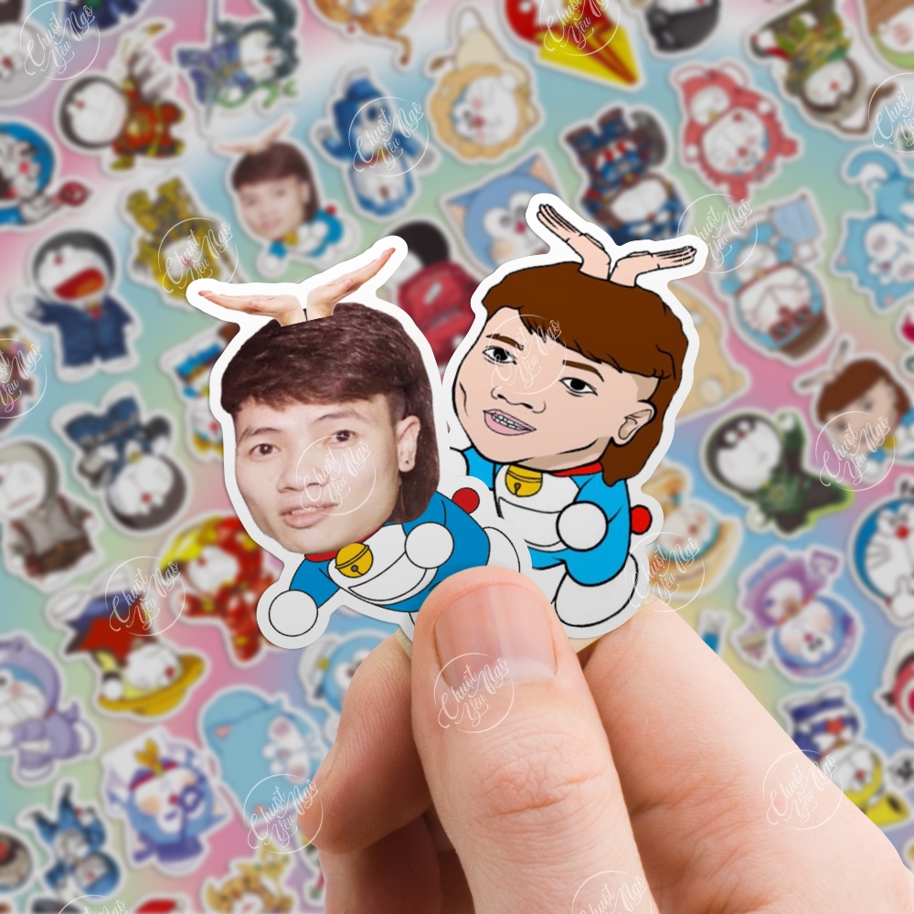 Bộ sticker Doraemon COSPLAY cực ngầu dễ thương không trùng | Shopee ...