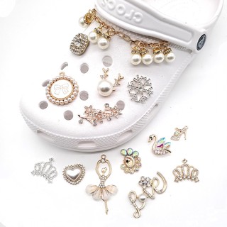 Giày Quyến Rũ Kim Loại Bling Dây Xích Giày Trang Trí Nữ Hoàng Phụ Kiện Cho Dây Đeo Tay Pha Lê Kim Cương Trang Sức Cô Gái Quà Tặng