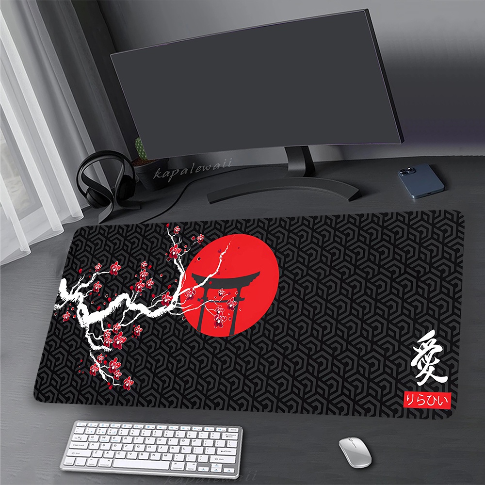 Phong Cách Nhật Bản Miếng Lót Chuột Rồng Cho Game Thủ Mousepad XXXL Cao Su Để Bàn Thảm Tốc Độ Miếng Lót Bàn Phím 900x400mm Khóa Cạnh Chuột Thảm