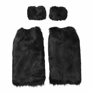 Vipdeal1 / 2 Cặp Găng Tay / Cổ Chân Giả Lông Thú Giữ Ấm Cho Nữ