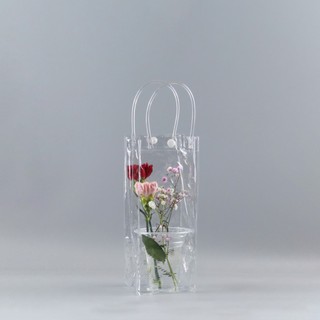 Túi trong suốt đựng bình cốc ly giữ nhiệt kích thước 25x10x10cm, Túi XáchTrong Suốt Chống Thấm Nước SUNNY DAY