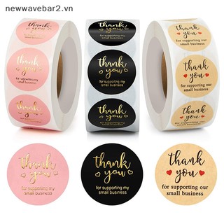 G mới 500 cái cảm ơn bạn hình tròn nhãn dán sổ lưu niệm thư thủ công nhãn dán con dấu nhãn dán quà cưới trang trí hoa.