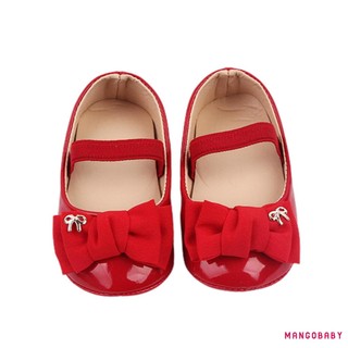 Mgg-baby Girls Mary Jane Flats, Đế Chống Trơn Trượt Da PU Giày Nơ Giày Công Chúa