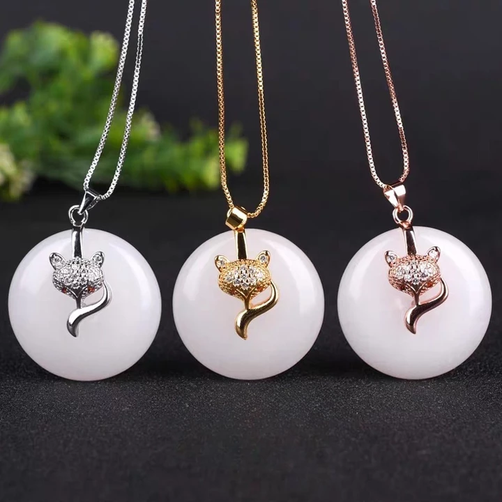 Vòng cổ ngọc bích Myanmar tự nhiên Mặt dây chuyền hình cáo Mặt dây chuyền vòng cổ bùa hộ mệnh Mặt dây chuyền nam nữ Mặt dây chuyền nam và nữ Mặt dây chuyền 天 ❈ ❈ ❈ S925 ❈ ❈ ❈ ❈ ❈ ❈ ❈ ❈ ❈ ❈ ❈ ❈ ❈ ❈ ❈ ❈