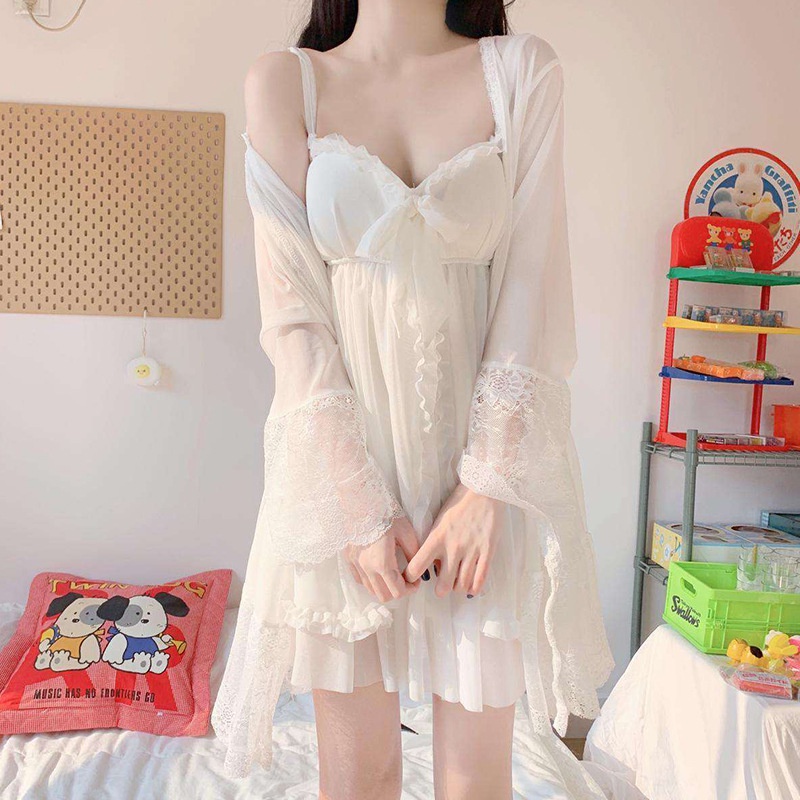 Mùa Hè Sexy Sling Sleepy Dress - Đầm Ngủ Ren Nữ Có đệm Ngực - Đồ Ngủ Quyến Rũ Tình Dục Trang Chủ [lzf0703]