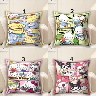 Sanrio Hoạt Hình Dễ Thương Trẻ Em Ném Gối Ngắn Sang Trọng & Polyester Cinnamoroll & Kuromi & Hello Kitty Đệm Ô Tô Phòng Ngủ Sofa Trang Trí Nhà Gối (Không Có Lõi Gối)