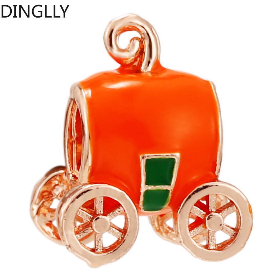 Hạt charm Mạ Vàng Hồng Hình Động Vật Và Hoa Cầu Vồng Bằng Hợp Kim diy