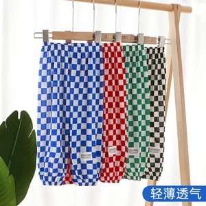 Trẻ Em Băng Lụa Muỗi Quần Mùa Hè Mặc Ngoài Quần Thể Thao Trẻ Em Quần Bé Gái Quần Legging Bé Trai Quần Ca Rô 8NTU