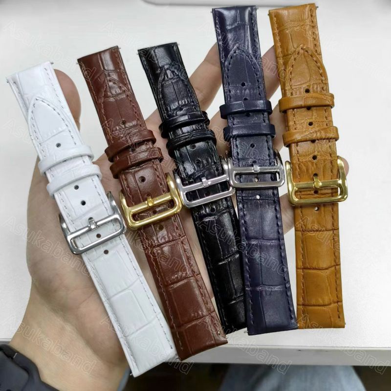 Nhà máy trực tiếp cổ điển retro dây đeo đồng hồ bằng da thật dây đeo 18mm 19mm 20mm 21mm 22mm vòng đeo tay bằng da bò nâu đen nam nữ phụ kiện đồng hồ cổ điển