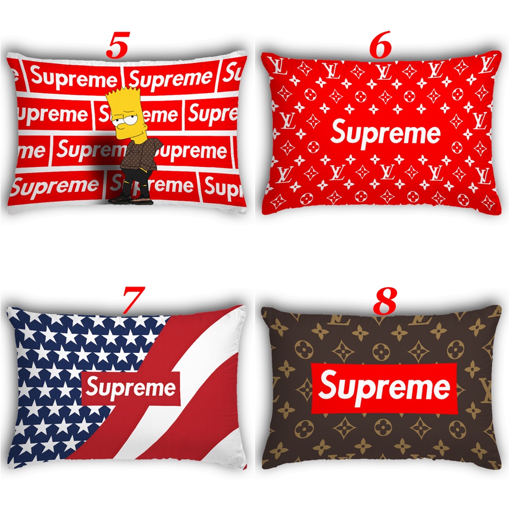 Vỏ Gối Chữ Nhật In Logo Supreme Một Mặt Bằng Polyeste Trang Trí Nhà Cửa (Không Kèm Lõi)