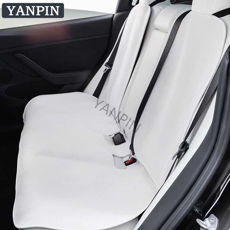 [Hàng Mới Về] Đệm Tựa Lưng Vải Flannel Thân Thiện Với Da Cho Tesla Mode 3 / Y