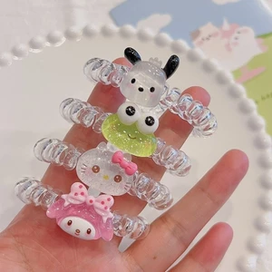 Dây Cột Tóc Co Giãn Hình Hello Kitty / Ếch Dễ Thương Cho Nữ