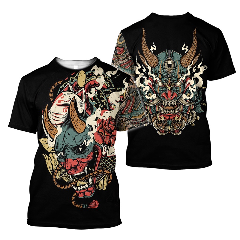 Áo Thun Ngắn Tay In Hình Rồng 3D Viking Thời Trang Mùa Hè 2023 Dành Cho Nam
