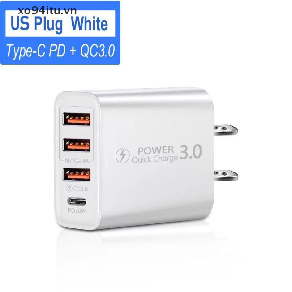 XOITU 1 Bộ sạc 3USB + Bộ chuyển đổi điện thoại đa năng sạc Type-C VN