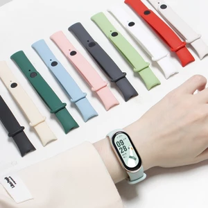 Dây Đeo Thay Thế Chất Liệu Cao Su Silicon Màu Trơn Cho Mi Band 8 9 Xiaomi MiBand 8