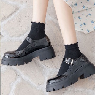 Vớ Cotton Cổ Trung Màu Trơn Thấm Hút Mồ Hôi Thoáng Khí Chống Ma Sát Phong Cách Nhật Bản Dễ Thương Cho Nữ