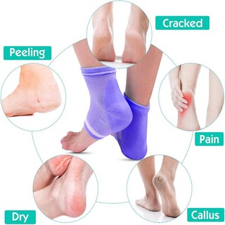 Nhiều Màu Sắc Silicon Dưỡng Ẩm Gel Gót Chân Chăm Sóc Da Nứt Khô Gót Chân Bảo Vệ Sửa Chữa Plantar Fasciitis Chèn Miếng Lót