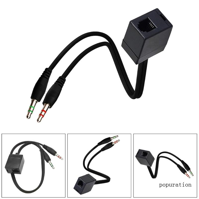 Đầu Chuyển Đổi RJ9 Sang 3 5mm Chuyên Dụng Cho Tai Nghe Máy Tính