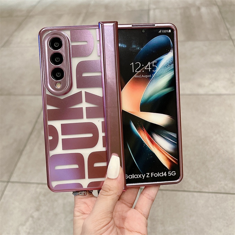 Mạ Rõ Ràng Bản Lề Ốp Lưng Cho Samsung Galaxy Z Fold 7 6 5 Cơ Chống Sốc Trong Suốt 360 Bảo Vệ Toàn Diện Vỏ Điện Thoại Gấp 4 3 2