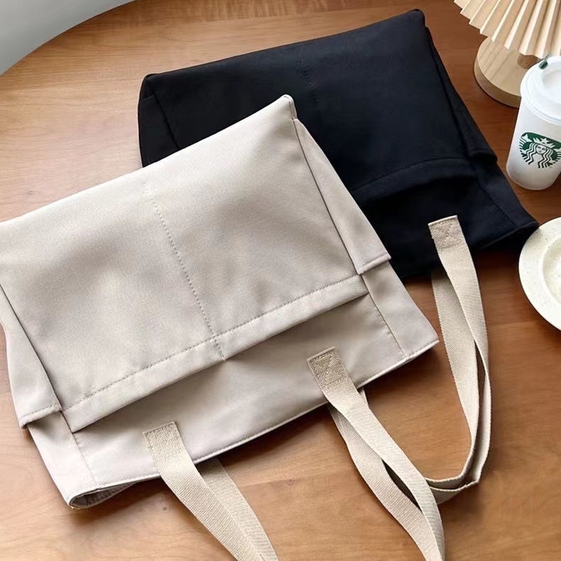 Túi canvas đeo vai đơn phong cách thời trang nữ, túi tote vải cho sinh viên, túi xách một vai